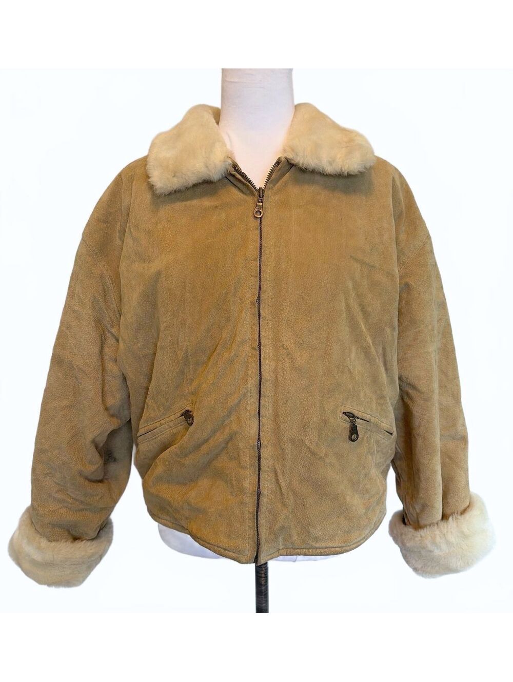 Vintage Wilsons Suede Penny Lane Crop Jacket Tan M 70s Boho Indie Sleaze Western